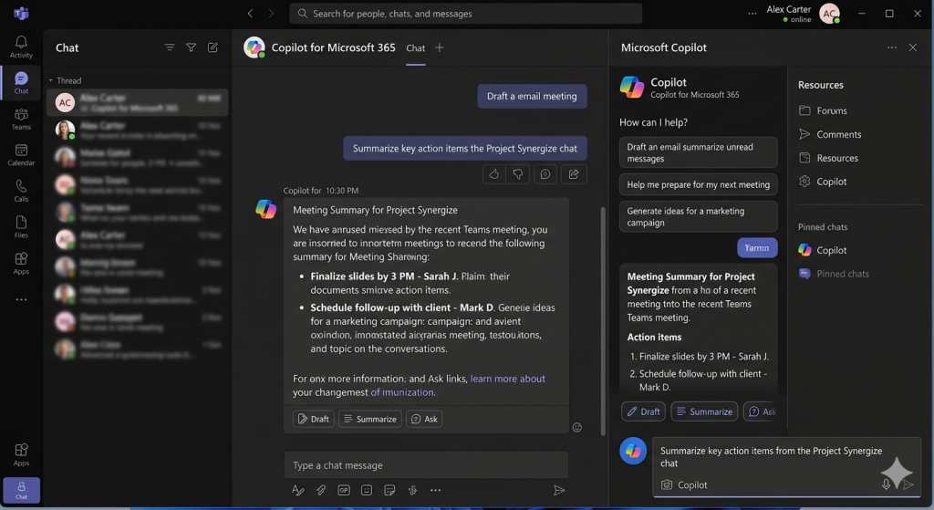 screenshot of microsoft copilot